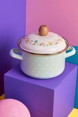 MİNT YEŞİLİ EMAYE TENCERE 18CM