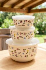 PETIT FLEUR COLLECTION EMAYE 3'LÜ KARIŞTIRMA KABI