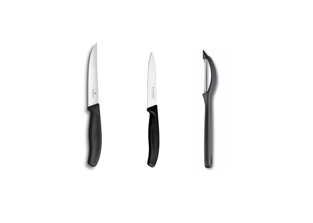 VICTORINOX 3 PARÇA MUTFAK SETİ SİYAH