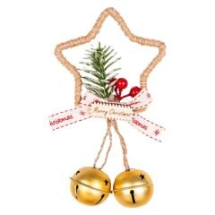 YILDIZ ÇANLI NOEL DEKOR 9X14CM