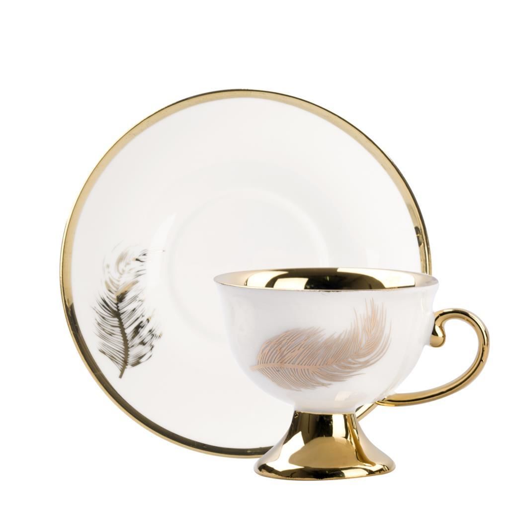 GOLD FEATHER TEK KİŞİLİK TÜRK KAHVESİ FİNCANI