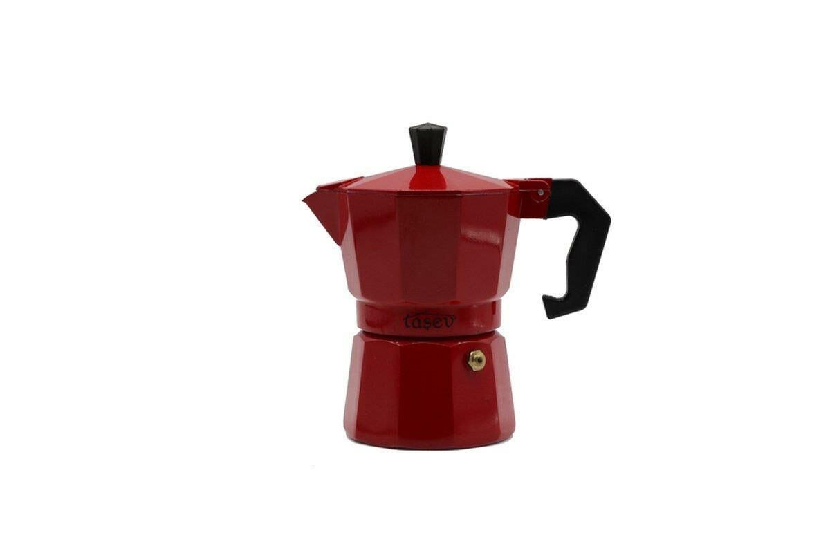 PİCCOLO - MOKA POT 3 FİNCAN KIRMIZI