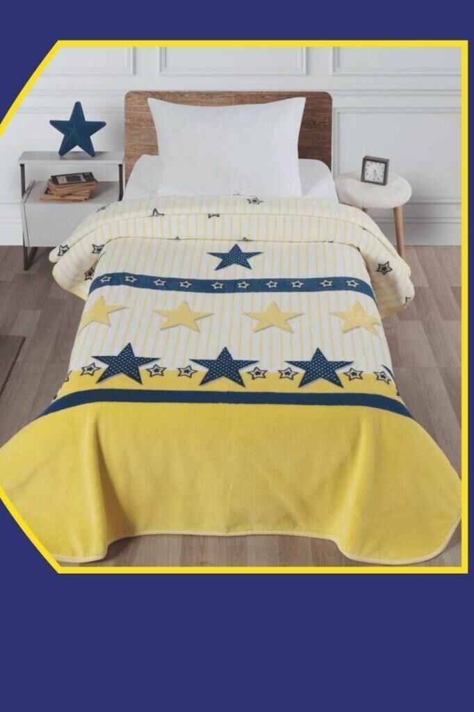 POLO LİFE TARAFTAR TEK KİŞİLİK BATTANİYE FB SARI LACİVERT 160X220CM