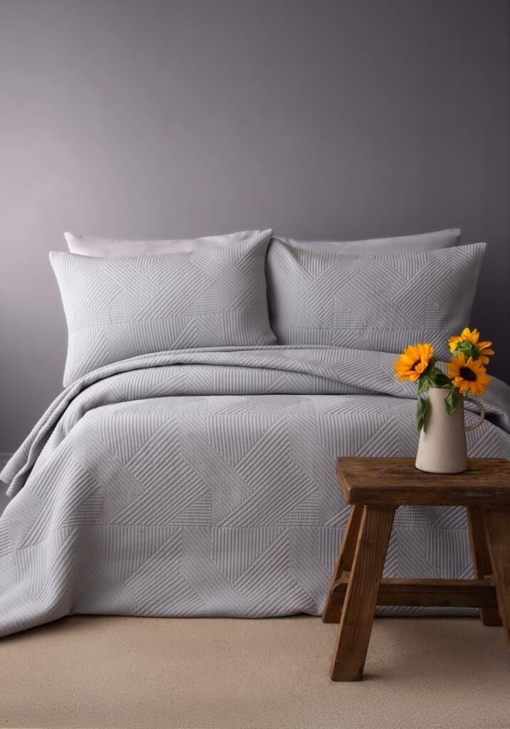 SAVOY GRİ TEK KİŞİLİK YATAK ÖRTÜSÜ