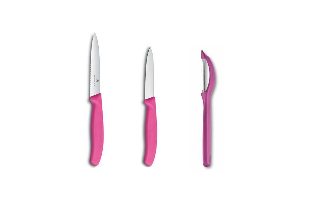 VICTORINOX 3 PARÇA MUTFAK SETİ PEMBE