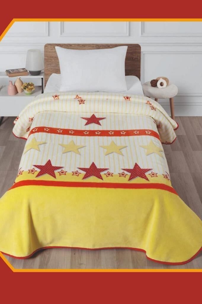 POLO LİFE TARAFTAR TEK KİŞİLİK BATTANİYE GS SARI KIRMIZI 160X220CM