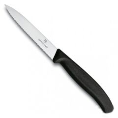 SOYMA BIÇAK TIRTIKLI SİYAH 210 MM