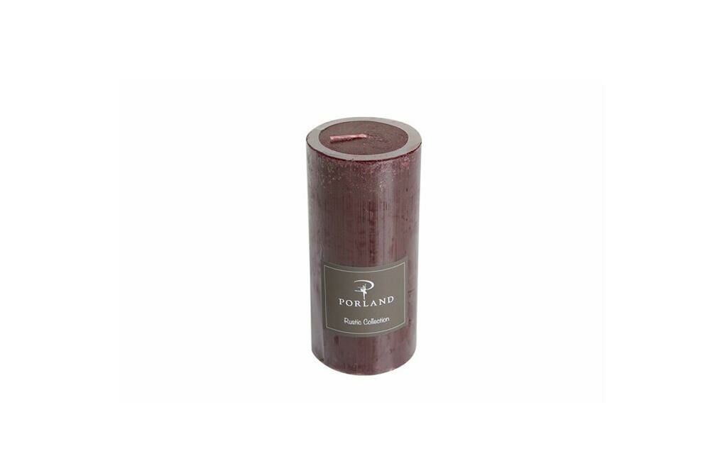 RUSTİK BORDO BLOK MUM 15CM