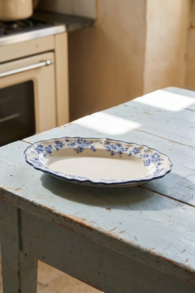 VINTAGE GARDEN TEKLİ OVAL TABAK 19CM