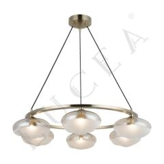 NUVOLETTA 6'LI ANTiK LAK YUVARLAK AVİZE 6XG9