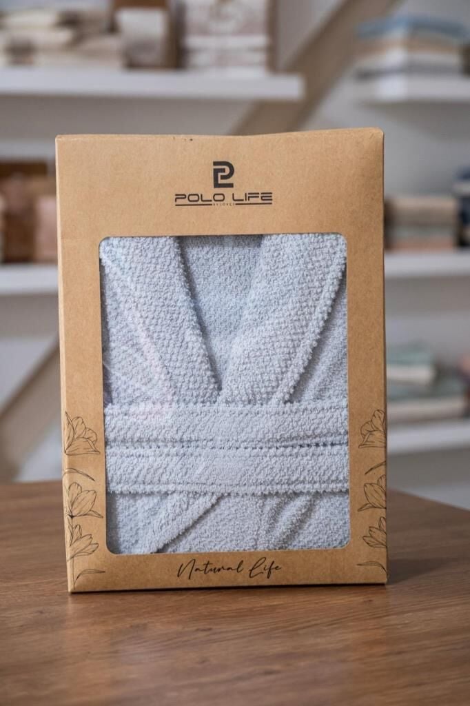 TEK KİŞİLİK BORNOZ GRİ 3XL