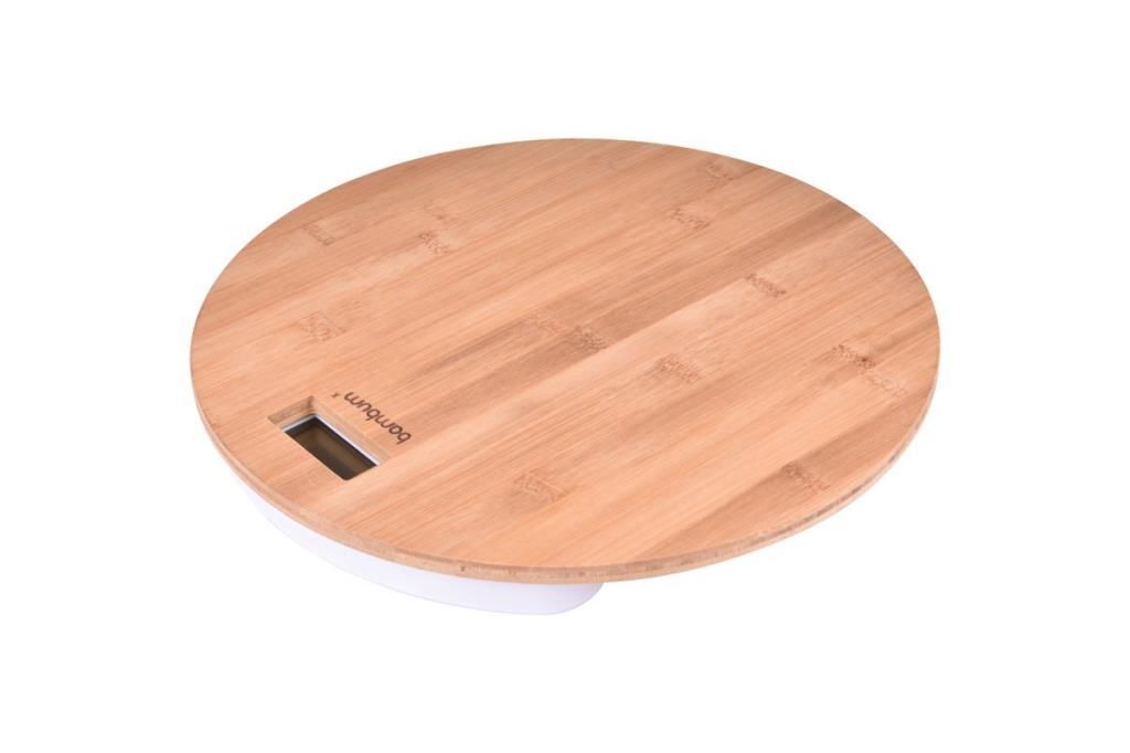 Slim- Bambu Banyo Baskülü Yuvarlak
