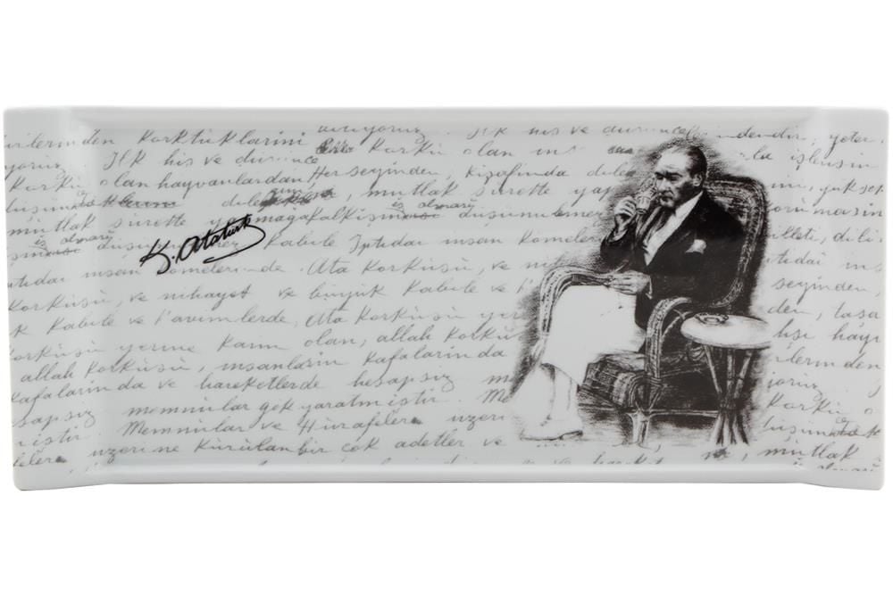 ATATÜRK DESEN TEPSİ 36x16cm