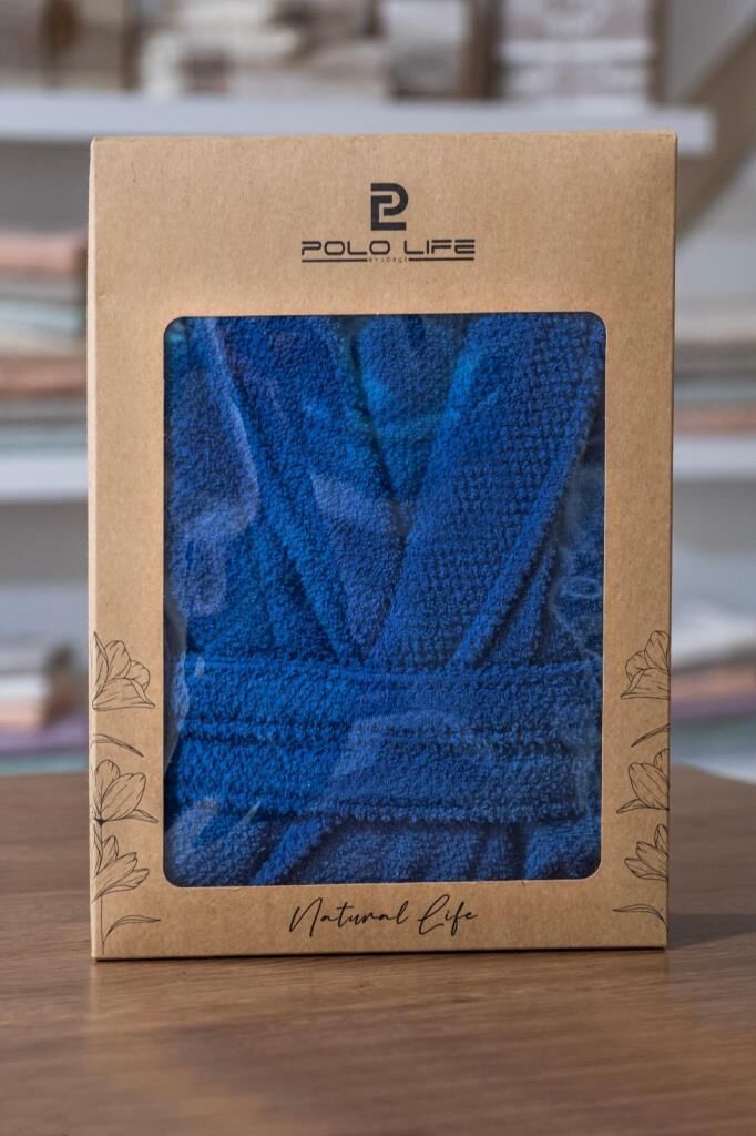 TEK KİŞİLİK BORNOZ LACİVERT 3XL