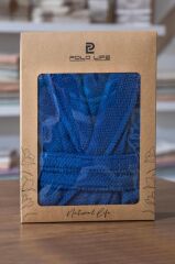 TEK KİŞİLİK BORNOZ LACİVERT 3XL