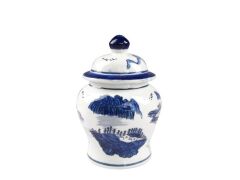 BLEU BLANC E KAPAKLI VAZO/ DEKOR17CM