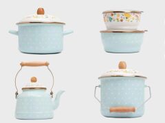 ESPERANZA MİNT YEŞİLİ 5 PARÇA EMAYE SET