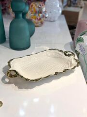 ALBERO GOLD DİKDÖRTGEN SUNUM TABAK 43X25CM