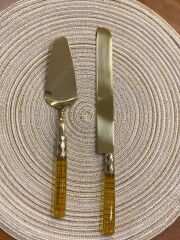 DİAMOND GOLD AMBER 2 PARÇA PASTA SETİ