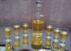 PAŞABAHÇE DENİZLİ CAM EL YAPIMI 7 PARÇA ŞİŞELİ SHOT SETİ
