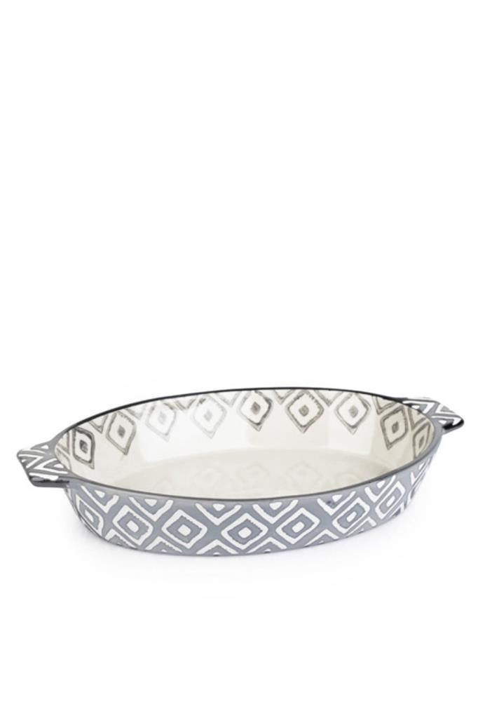 GRİ OVAL FIRIN KABI