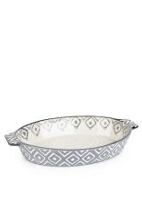 GRİ OVAL FIRIN KABI