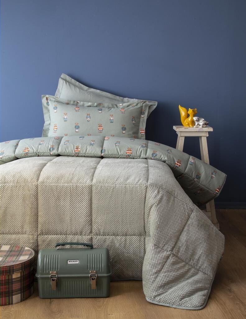 TEDDY YEŞİL SOFTLY TEK KİŞİLİK UYKU SETİ