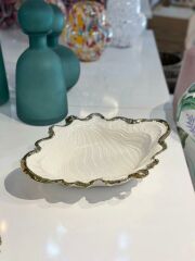ALBERO GOLD OVAL SUNUM TABAK 38X30CM