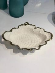 ALBERO GOLD OVAL SUNUM TABAK 38X30CM