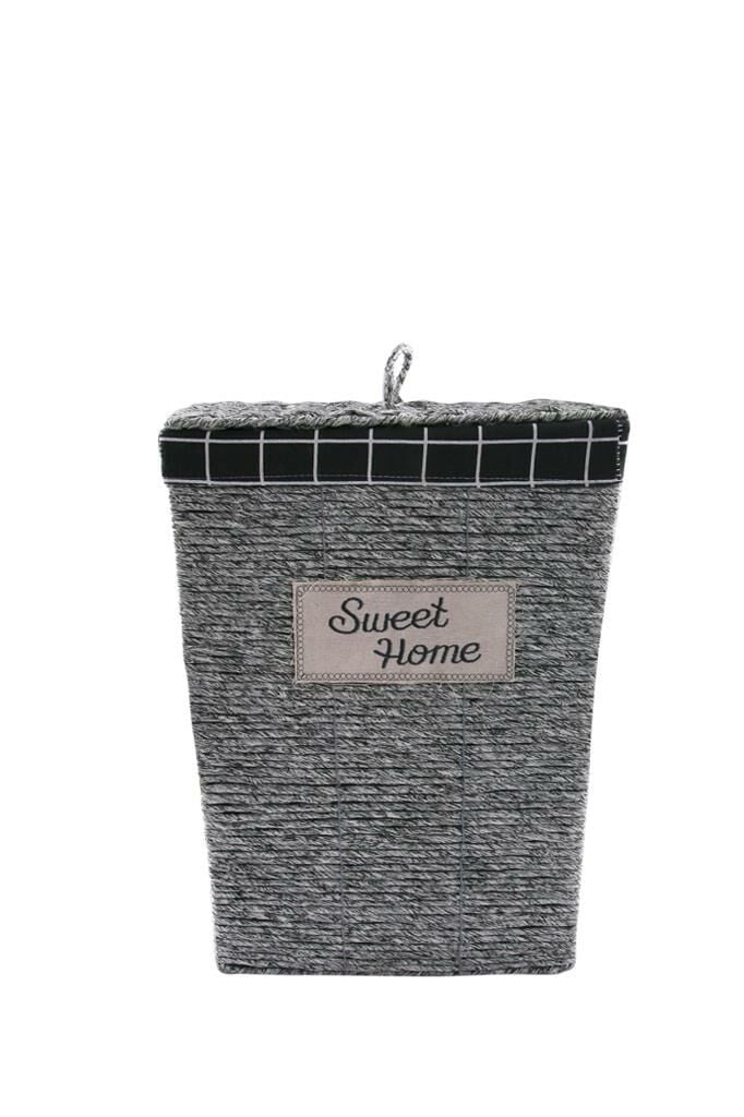 HASIR BEYAZ KARE ÇAMASIR SEPETİ 49CM