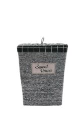 HASIR BEYAZ KARE ÇAMASIR SEPETİ 49CM