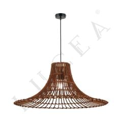 AUSE 60CM KAHVE BAMBU TEKLİ SARKIT AVİZE E27x1