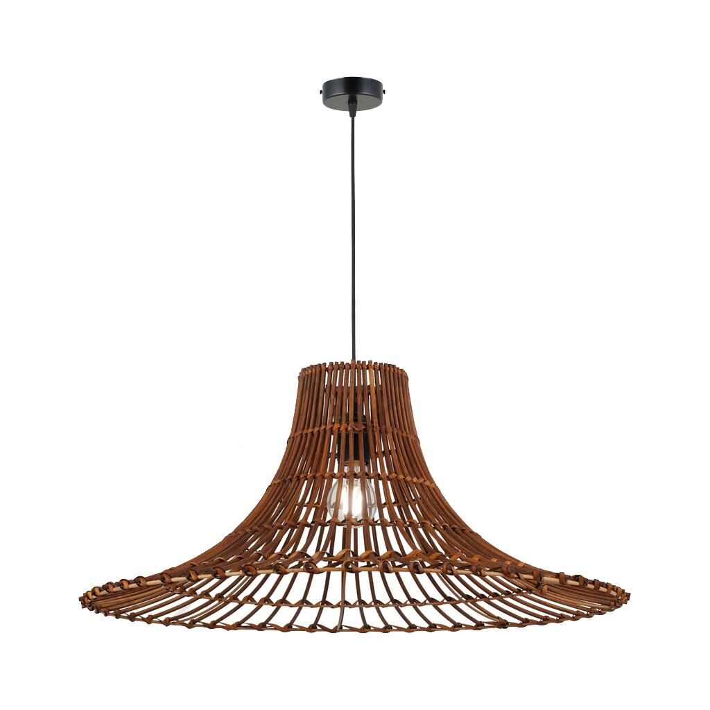 AUSE 60CM KAHVE BAMBU TEKLİ SARKIT AVİZE E27x1