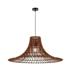 AUSE 60CM KAHVE BAMBU TEKLİ SARKIT AVİZE E27x1