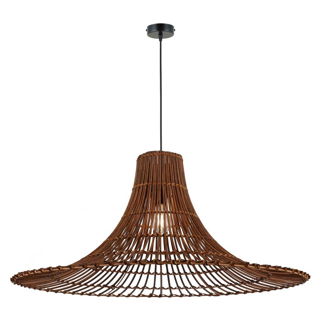 AUSE 80CM KAHVE BAMBU TEKLİ SARKIT AVİZE  E27x1