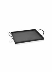 SİYAH METAL TEPSİ 30X19CM