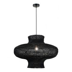 RENE 50CM SİYAH PATİNE BAMBU TEKLİ SARKIT AVİZE E27x1