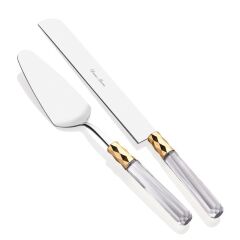 DİAMOND SADE ŞEFFAF 2 PARÇA PASTA SETİ