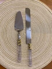 DİAMOND SADE ŞEFFAF 2 PARÇA PASTA SETİ