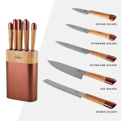 KARACA MAPLE ROSEGOLD BIÇAK SETİ