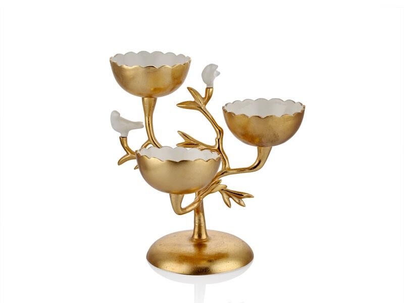 LOVE BIRD SERİSİ BEYAZ 3'LÜ KASE/SUNUMLUK 30CM
