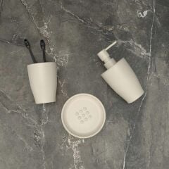 PURE BEJ 3'LÜ BANYO SETİ