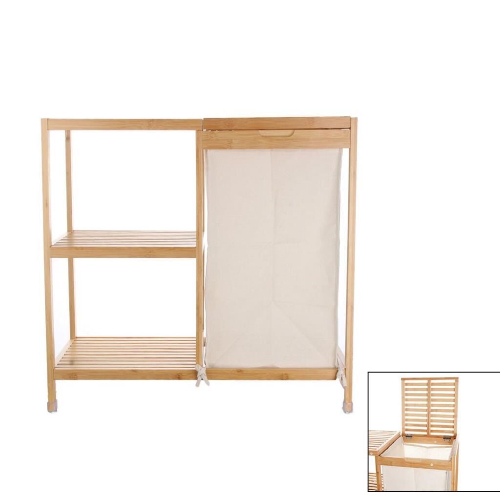 BAMBU RAFLI ÇOK AMAÇLI ÇAMAŞIR/OYUNCAK SEPETİ