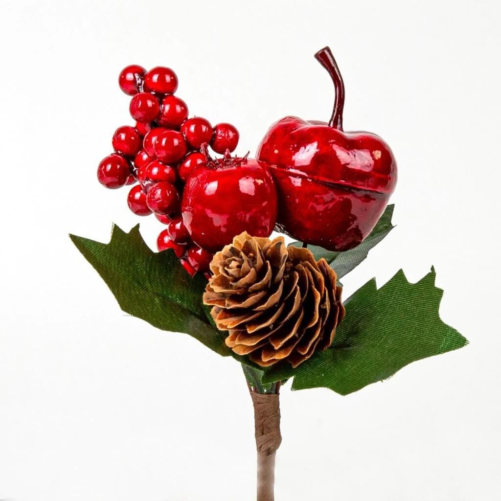 BERRY ELMA KOZALAK NAR NOEL DEKOR 14CM