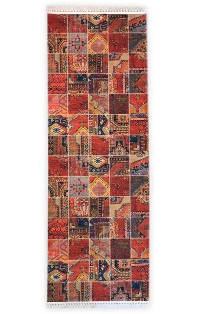 6004 ETNİK DESEN KAYDIRMAZ HALI 80x300cm