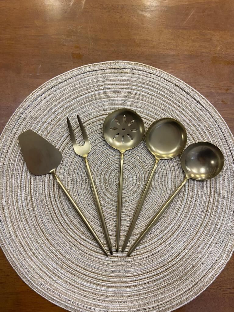 ALMERİA MAT GOLD 5 PARÇA SOS SERVİS SETİ