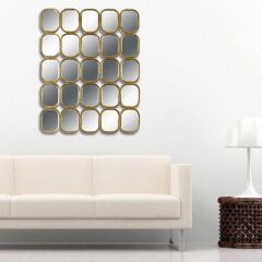 ALTIN DİKDÖRTGEN AYNA 79X99CM
