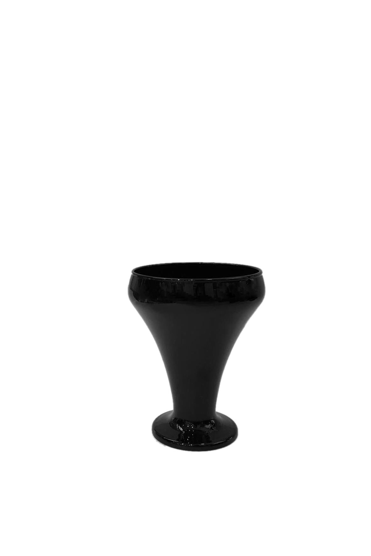 OPAK SİYAH CAM DONDURMALIK 6'LI