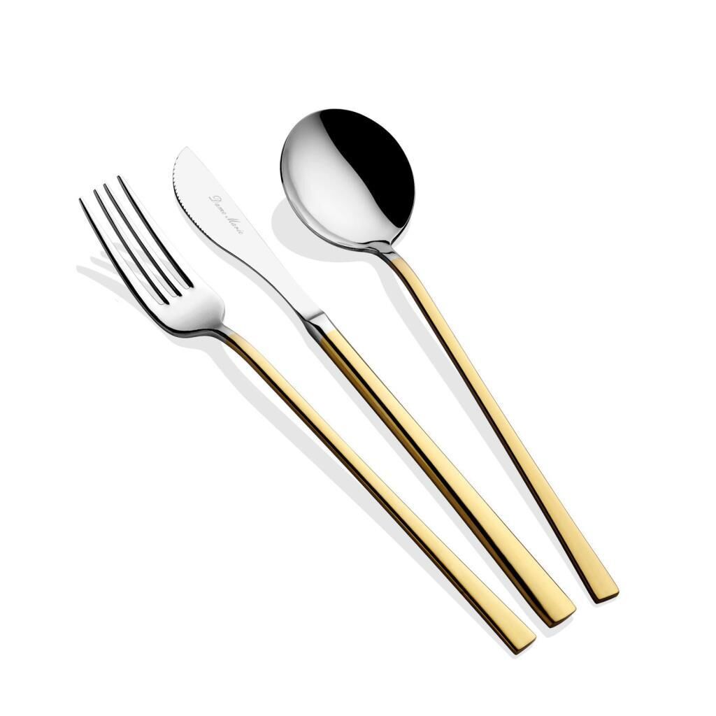 ELİA GOLD 24K DEKORLU 6 KİŞİLİK 36 PARÇA ÇATAL KAŞIK BIÇAK TAKIMI