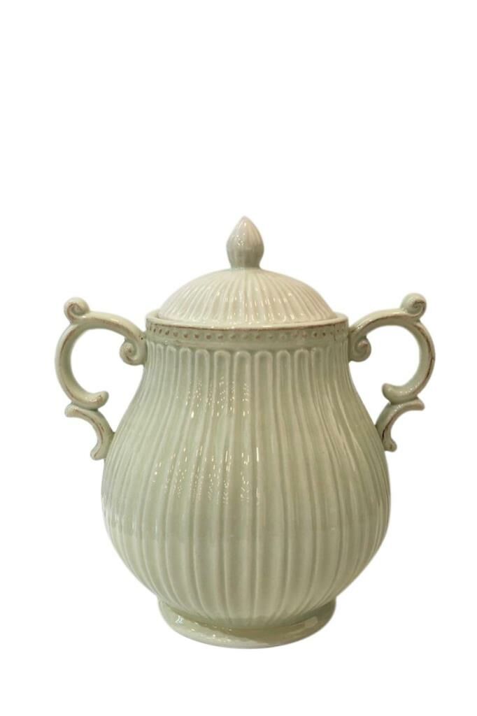 YEŞİL KAPAKLI DEKOR VAZO 20 cm